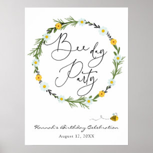 Affiche de bienvenue d'anniversaire de la fête des