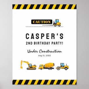 Affiche de bienvenue d'anniversaire du camion de p