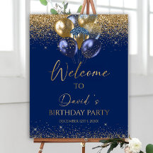 Affiche de bienvenue d'anniversaire modifiable, Bl