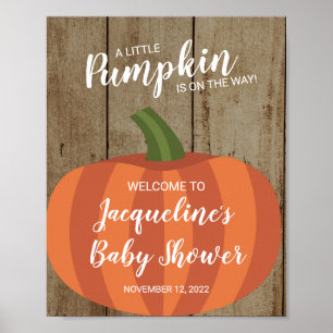 Affiche de bienvenue de Baby shower d'automne du C