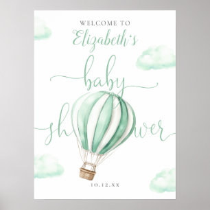 Affiche de bienvenue de Baby shower de ballon à ai