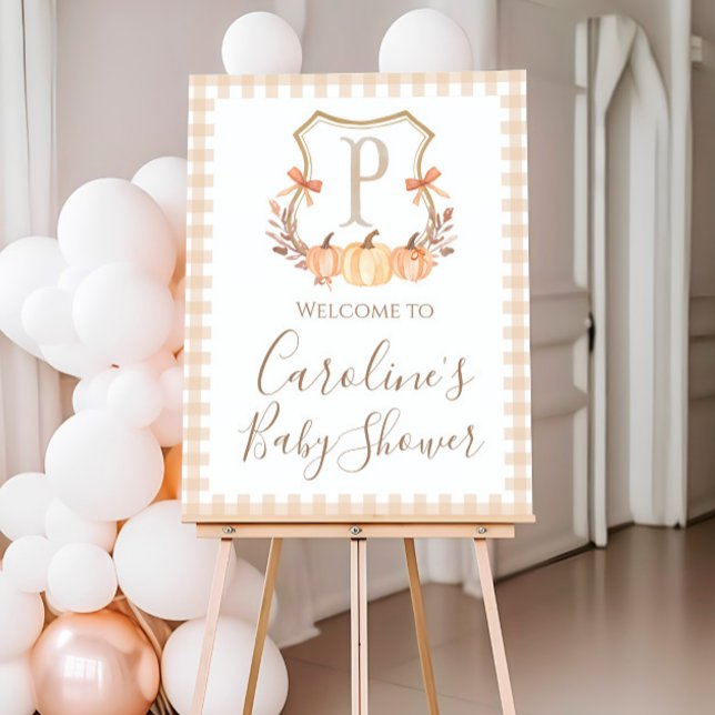Affiche de bienvenue de Baby shower de crête Citro (Créateur téléchargé)