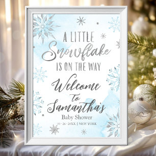 Affiche de bienvenue de Baby shower de petit fauco