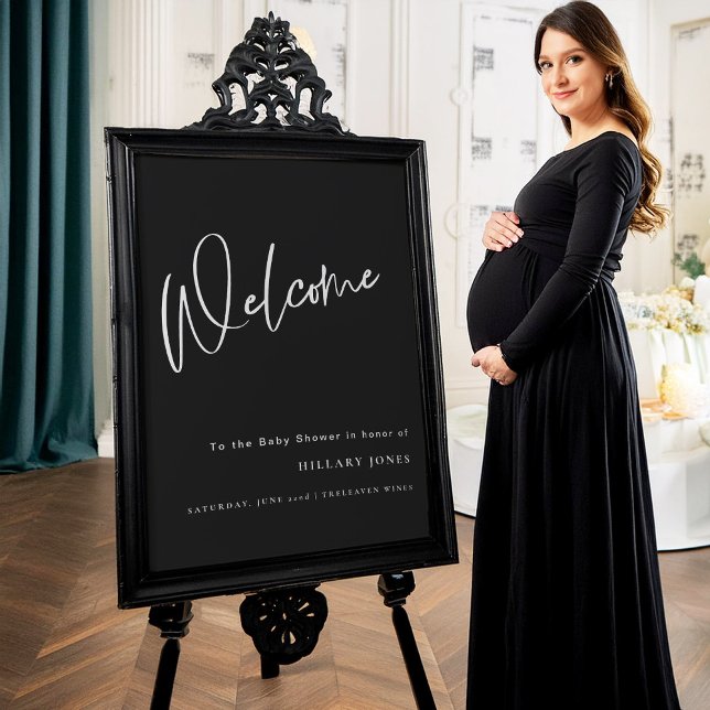 Affiche de bienvenue de Baby shower d'inspiration  (Créateur téléchargé)