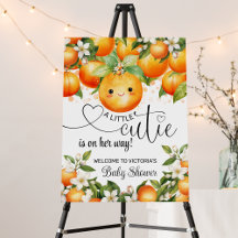 Affiche de bienvenue de Baby shower Little Cutie C