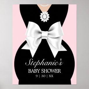 Affiche de bienvenue de Baby shower moderne Blush 