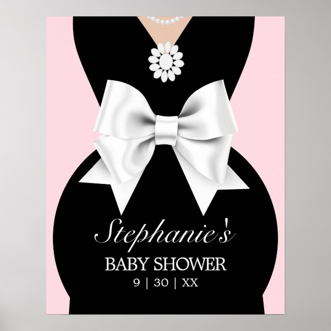 Affiche de bienvenue de Baby shower moderne Blush  (Devant)