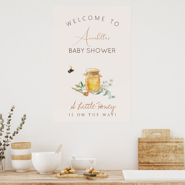 Affiche de bienvenue de Baby shower Sweet Little H (Cuisine)