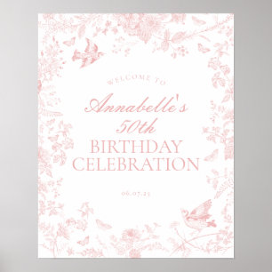Affiche de bienvenue de fête d'anniversaire de la 