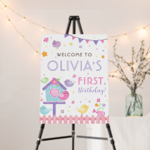 Affiche de bienvenue de fête d'anniversaire de Lit