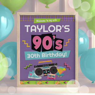 Affiche de bienvenue de fête d'anniversaire des an