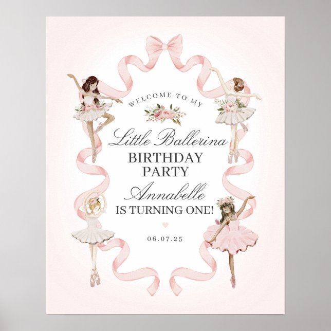 Affiche de bienvenue de fête d'anniversaire Little (Devant)