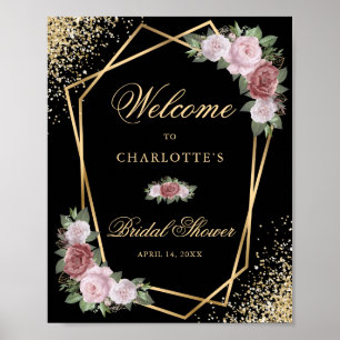 Affiche de bienvenue de Fête des mariées florale B