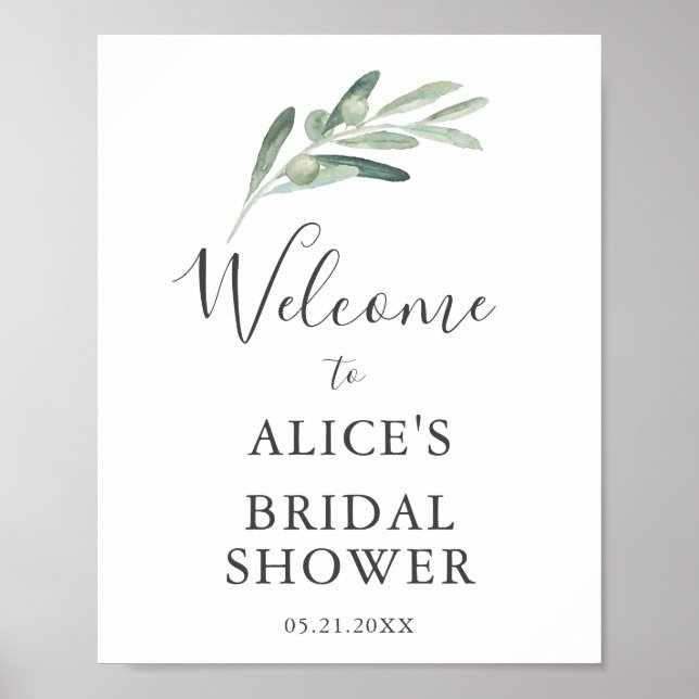 Affiche de bienvenue de Fête des mariées Mariage O (Devant)
