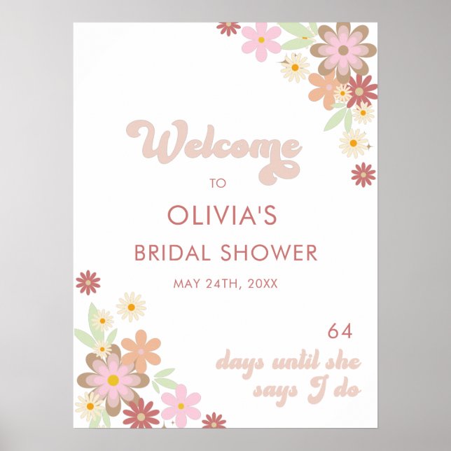 Affiche de bienvenue de Fêtes des mariées florales (Devant)