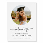 Affiche de bienvenue de graduation photo moderne
