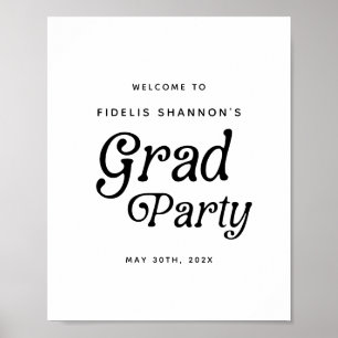 Affiche de bienvenue de graduation rétrograde mini