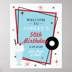 Affiche de bienvenue de la fête d'anniversaire de