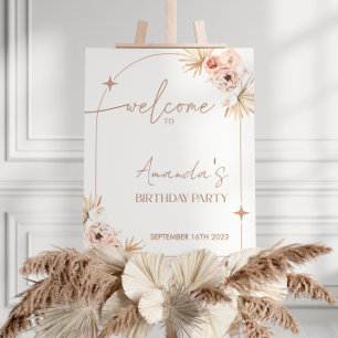 Affiche de bienvenue de la fête d'anniversaire de 