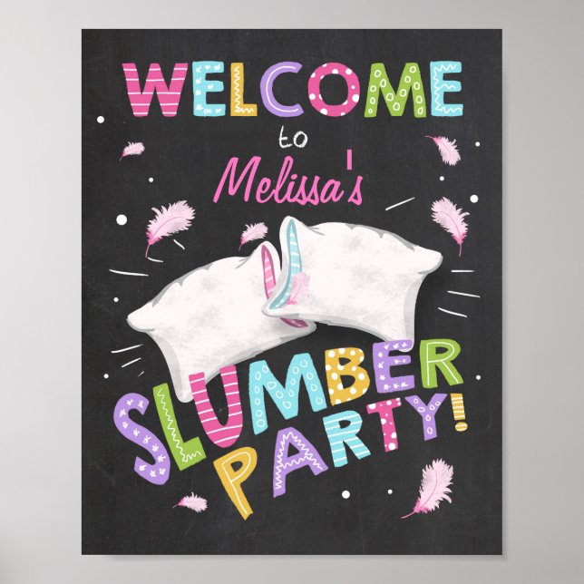 Affiche de bienvenue de la fête de bois pyjama Sle (Devant)