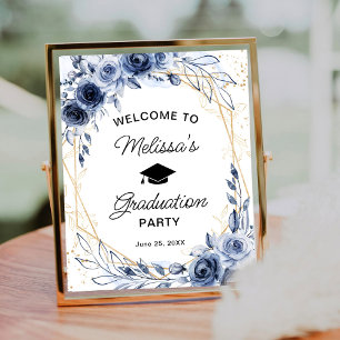 Affiche de bienvenue de la fête de graduation des