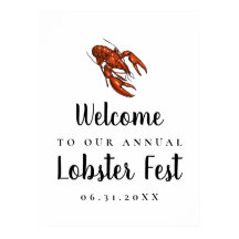 Affiche de bienvenue de la fête du homard