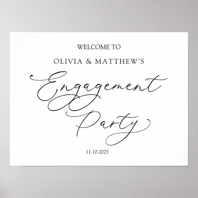 Affiche de bienvenue de la partie de l'engagement  (Devant)
