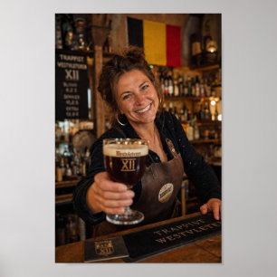 Affiche de bienvenue de la taverne trappiste belge