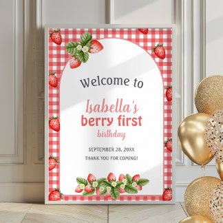 Affiche de bienvenue de l'affiche de fraise Berry 