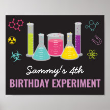 Affiche de bienvenue de l'expérience scientifique 