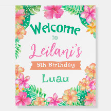 Affiche de bienvenue de Luau