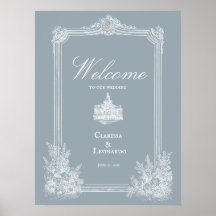 Affiche de bienvenue de mariage au style country f