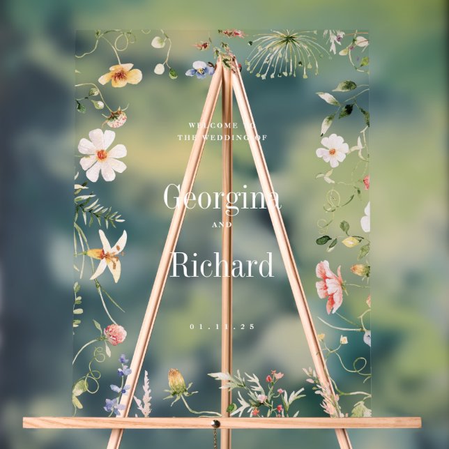 Affiche de bienvenue de mariage de Little Garden (Neutre)