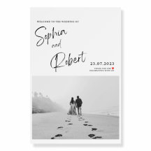 Affiche de bienvenue de mariage élégante | Mariage