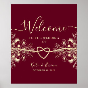 Affiche de bienvenue de mariage en Bourgogne