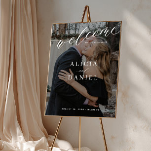 Affiche de bienvenue de mariage imprimable avec ph