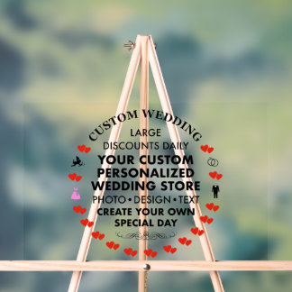 Affiche de bienvenue de mariage personnalisée 12" 