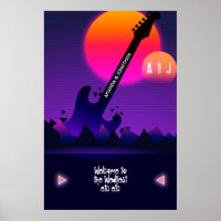 Affiche de bienvenue de mariage Rock and Roll