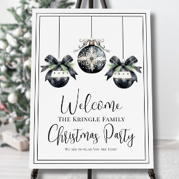 Affiche de bienvenue de Noël d'hiver simple