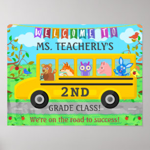 Affiche de bienvenue de professeur pour la classe 