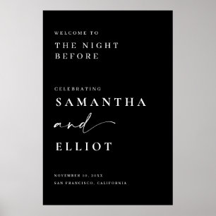 Affiche de bienvenue de répétition mariage Poster 