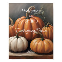 Affiche de bienvenue de Thanksgiving