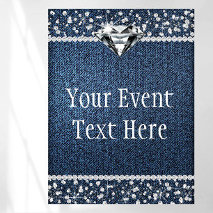 Affiche de bienvenue Denim Diamond