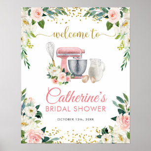 Affiche de bienvenue d'Fête des mariées Floral Kit