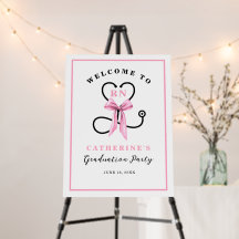 Affiche de bienvenue d'obtention du diplôme d'infi