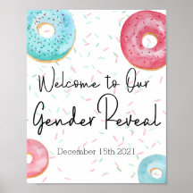 Affiche de bienvenue Donut pour la fête de la révé