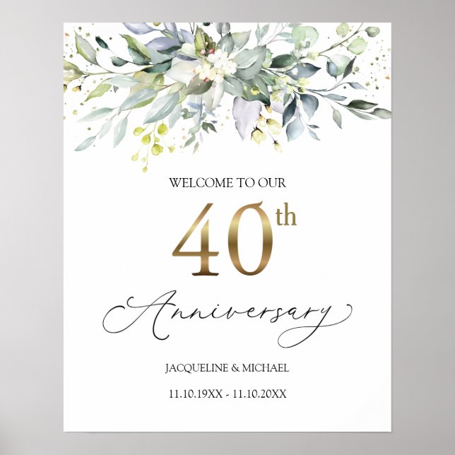 Affiche de bienvenue du 40e anniversaire de l'Euca (Devant)