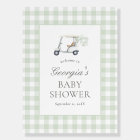Affiche de bienvenue du Baby shower de golf de Sag
