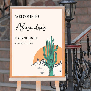Affiche de bienvenue du Baby shower du désert de B