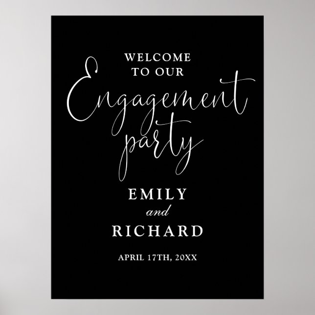 Affiche de bienvenue du Black And White Engagement (Devant)